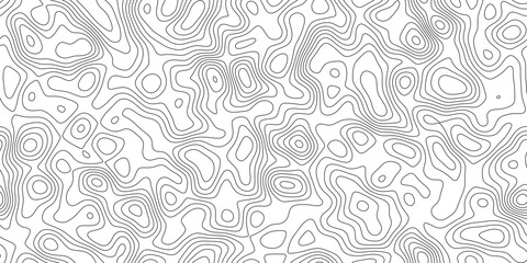Naklejka premium Modern abstract elevation contour line background, precise cartographic lines with subtle depth, for presentation, cover and web banner.