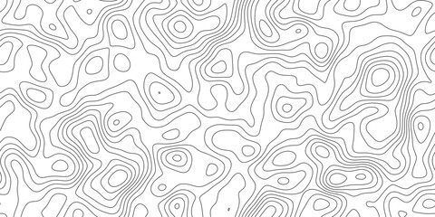 Modern geographic contour line background, abstract geographic mapping lines with smooth organic curves, for presentation, cover and web banner. © hossain