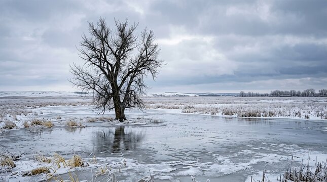 winter landscape with trees