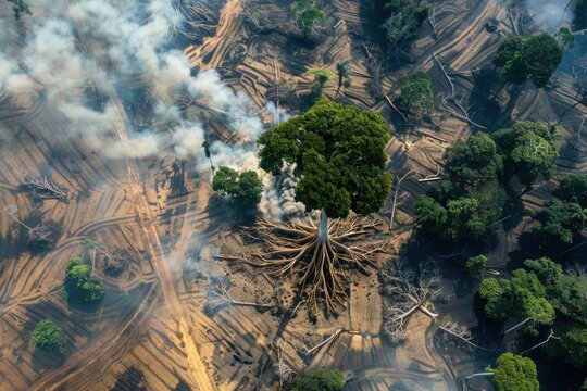 deforestation, photo where they are destroying the forest