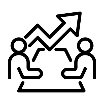 Business Meeting Financial Growth Icon