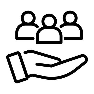 Customer Care and Social Support Icon