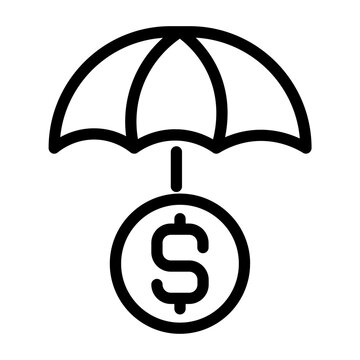 Financial Protection Umbrella Icon
