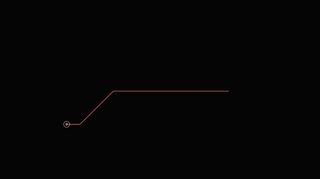 Minimalist Motion Graphics of Single Red Light Pulsing in Dark Space Video Clip