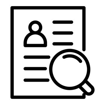 Candidate Search and Resume Review Icon