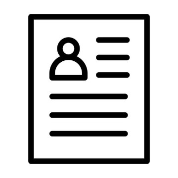 User Profile Document and Curriculum Vitae Icon