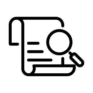 Document Research and Audit Analysis Icon