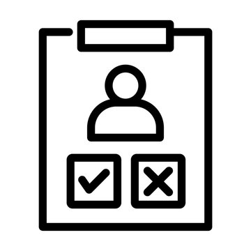 Candidate Selection and Profile Evaluation Icon