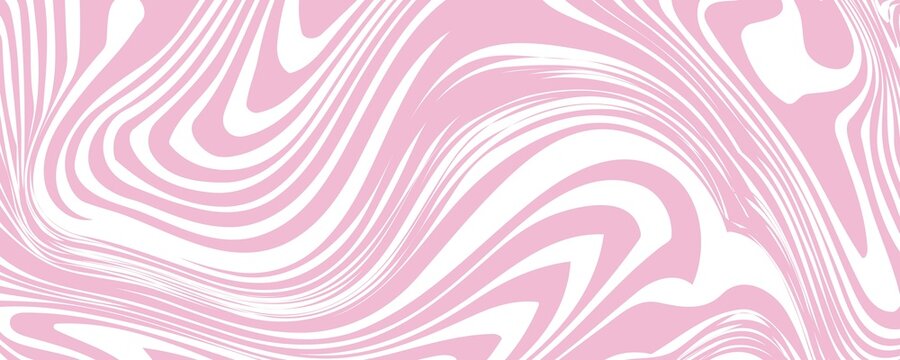Pink candy pattern background. Abstract vector melted caramel texture. Strawberry cream swirls. Liquid mousse background.