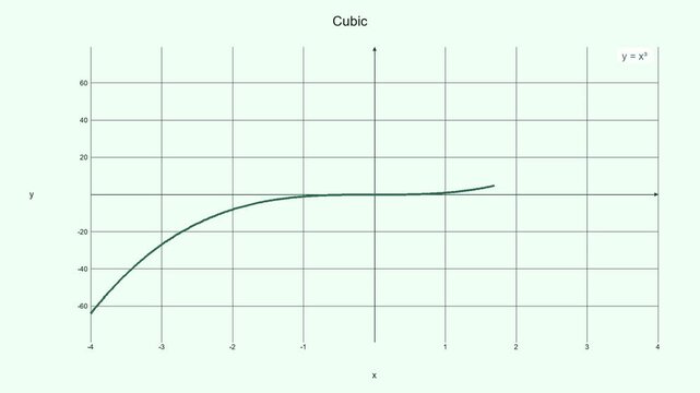 Animated Cubic Function Curve - Math Education Motion Graphic 036