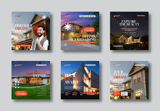Modern Real Estate Social Media Post Template