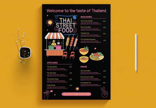 Thailand Street Food Menu