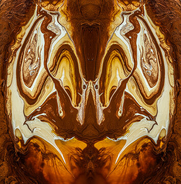 fluid art painting, created using acrylic paint and oil, a marbling effect with colorful bubbles and swirls