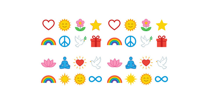 Black silhouette vector icons depicting mystical and magical symbols including pentagram, crescent moon, sun, crystal ball, potion, rune circle, rune stone, and flame