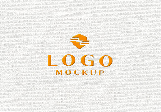 Logo Mockup on Fabric Texture
