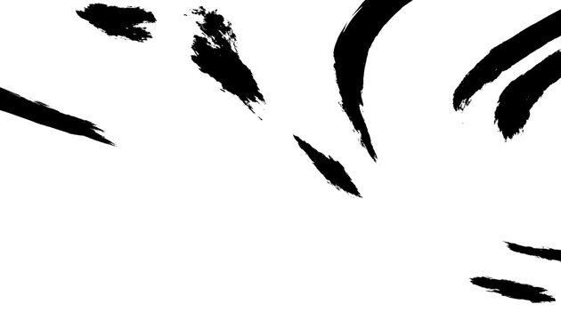 Grunge style imitation of hand-drawn thick brush strokes in acrylic paint. Textured ink lines with marker accents, underline, and