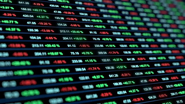 Financial report, spreadsheet with financial figures, percentage changes, business data. Financial accounting and taxes, analytics, prices, business and finance, market data and research, controlling.