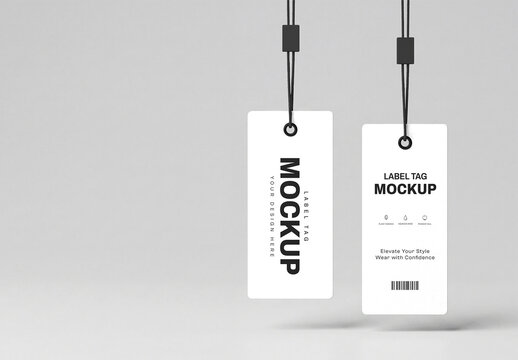Hanging Clothing Label Tag Mockup