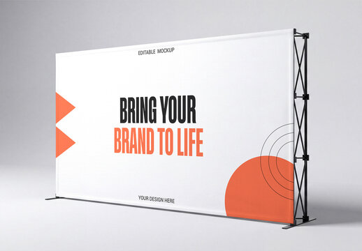 Exhibition Backdrop Banner Mockup