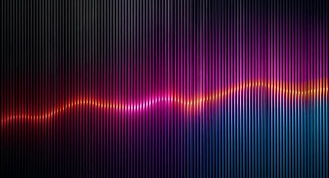 Abstract sound wave equalizer background texture with vertical lines and red glow abstract equalizer background