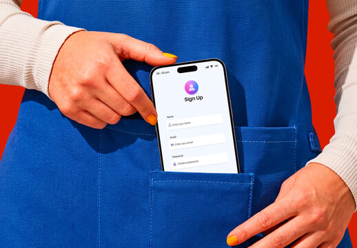Smartphone Pocket Mockup
