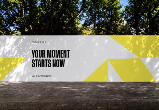 Outdoor Wall Poster Mockup