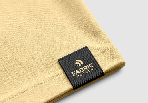 Woven Clothing Label Mockup
