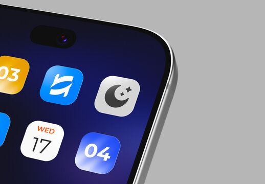 App Icon Mockup on Smartphone Screen