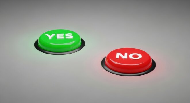 Decision Time: Choose Your Path With Yes And No Buttons