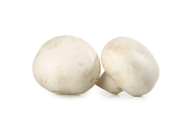 Fototapeta premium Fresh Portobello Mushrooms Isolated on White Background - Healthy Organic Produce