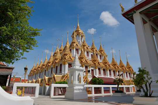 Wat Ratchanatdaram Worawihan, Loha Prasat Temple in Bangkok, Thailand