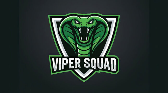 Green viper snake mascot logo for Viper Squad esports.