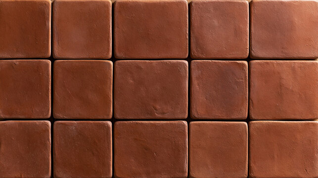 Terracotta Square Tiles Texture Background Pattern