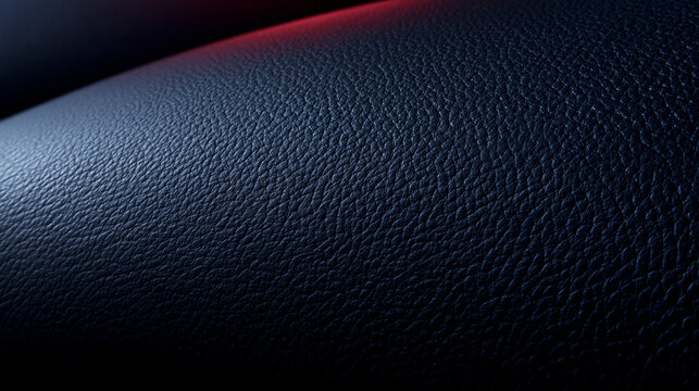 Black Leather Texture Surface with Soft Dramatic Lighting