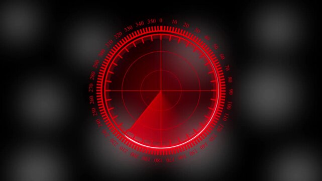 Radar sonar Heads Up Display airplane, ship, travel HUD screen navigation aid with realistic ping detailing 4K