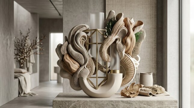 Abstract sculpture interior decor accent