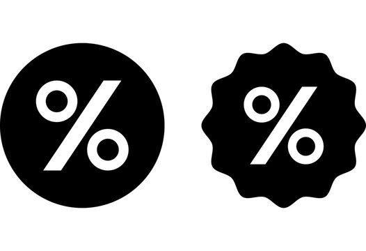 percentage discount sale offer badge icon set. circle starburst promotional label element for ecommerce shopping
