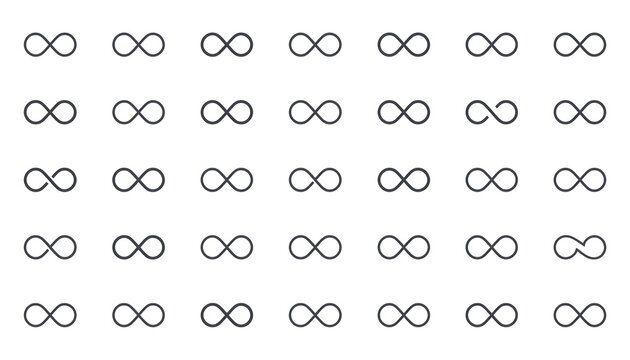 Seamless pattern with infinity symbols