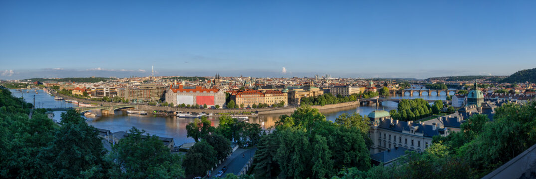 Prague City Panorama In Czechia