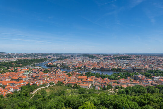 City Of Prague Cityscape In Czechia