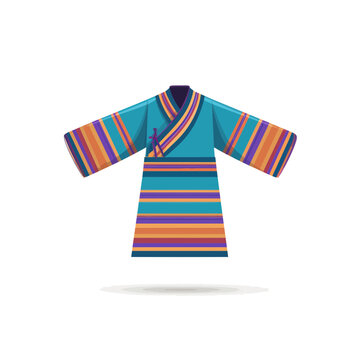 Colorful Tibetan Chuba Traditional Garment