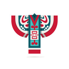 Obraz premium Colorful Traditional Asian Kite Icon