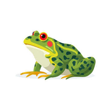 Green frog icon on transparent background