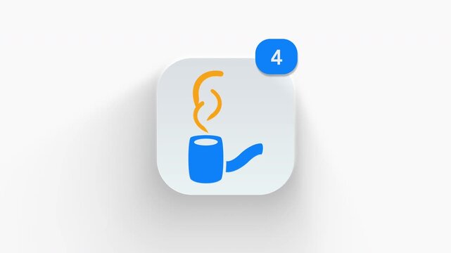 3D animated vintage wooden tobacco smoking pipe icon for pirate captain and retro lifestyle theme.