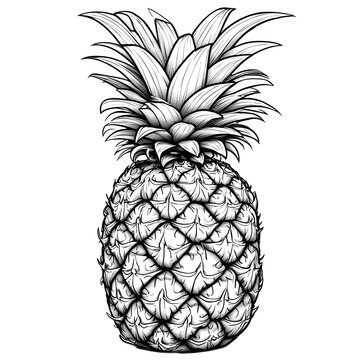 hand drawn vector illustration pineapple