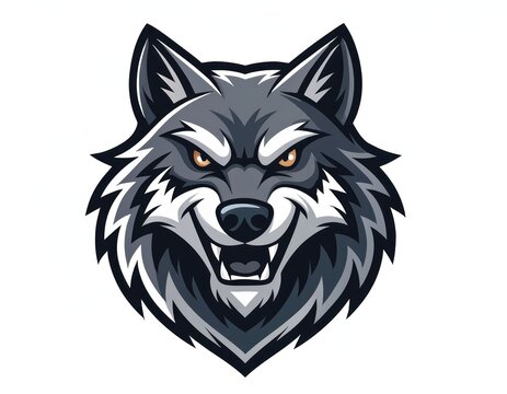 wolf mascot illustration