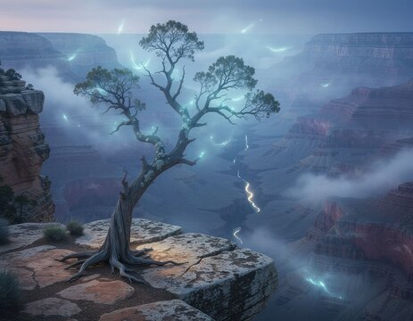 Magical canyon tree