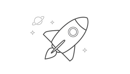Rocket space outline