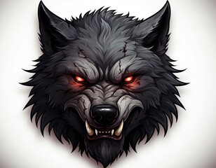 Fototapeta premium fierce wolf head