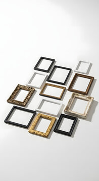 Gold and silver metal puzzle cube toy on white surface.